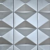 Aluminium modular wall mounted light panels 1960s