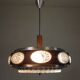 Vintage Lakro pendant light with 9 oval glass panels and 1 round glass panel, 1970s