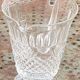 Carafe in transparent glass and crystal, chiseled, old pineapple pattern