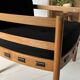 Scandinavian lounge chair COJA in wood and leather, 1960s