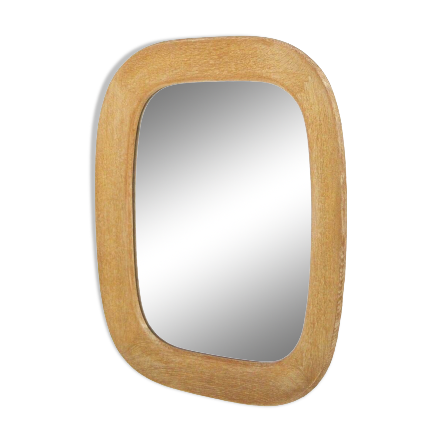 Scandinavian oak mirror, 50x60cm, Nybrofabriken, Sweden, 1960