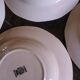 5 assiettes creuses rose Digoin Sarreguemines