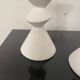Pair of plaster candlesticks 1980