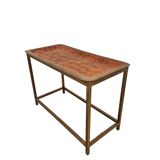 Mid-Century Hollywood Regency Coffee Table with Removable Bakelite Tray and Brass Frame, France, 196