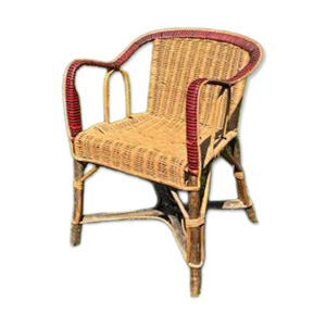 fauteuil en osier 1960