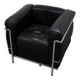 LC2 armchair in black leather – Design Le Corbusier, Pierre Jeanneret & Charlotte Perriand