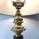 Large CARCEL Lamp in Gilded Bronze & Brass, Early 1800s Empire France