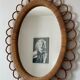 Miroir en rotin