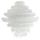 Rare and Sculptural Contemporary Italian Suspension in Light White - Chandelier