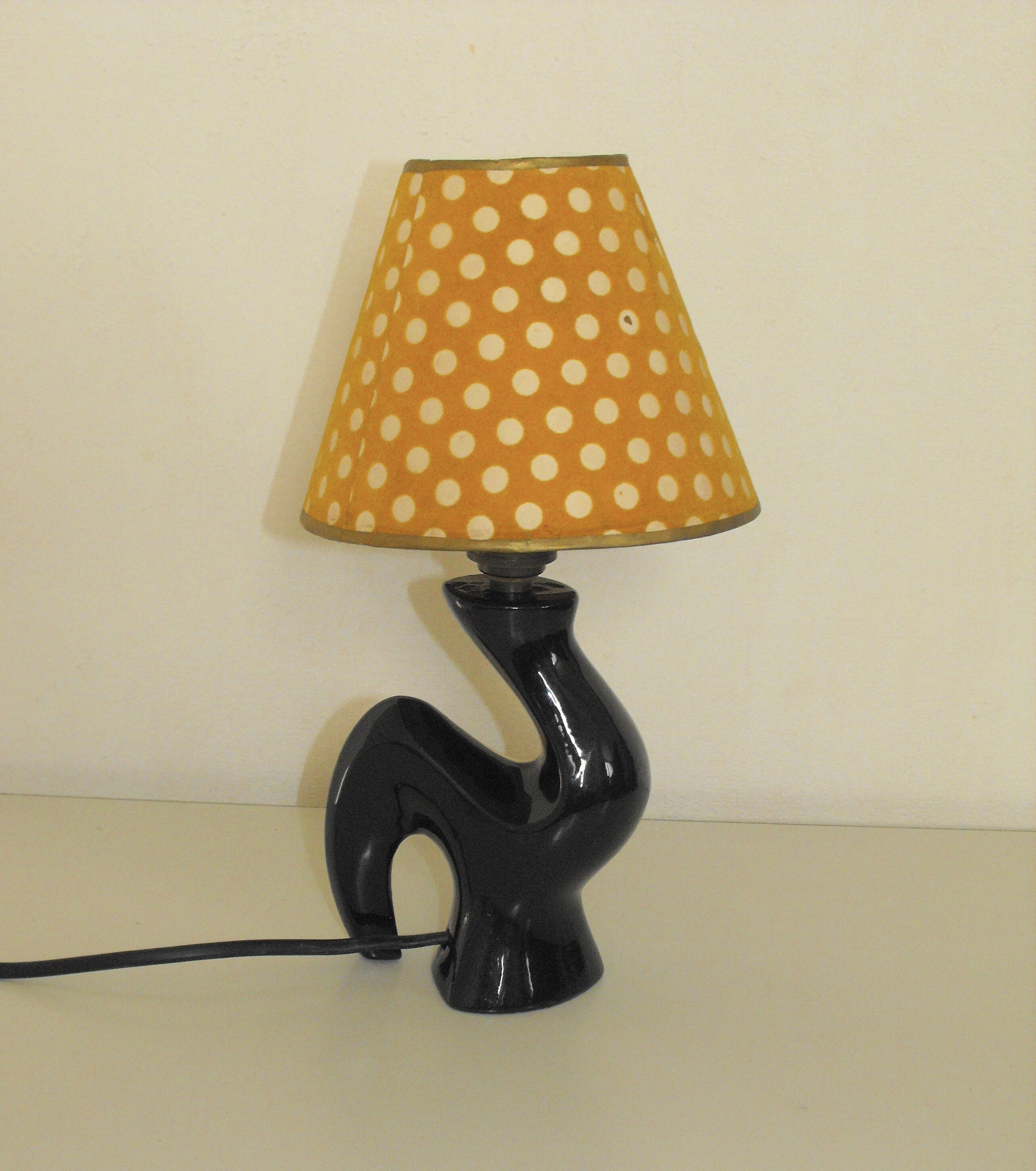 Ceramic Casserole lamp from the 60
