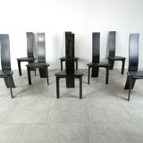 Set of 8 dining chairs by Rob & Dries van den Berghe, 1980s - set of 8