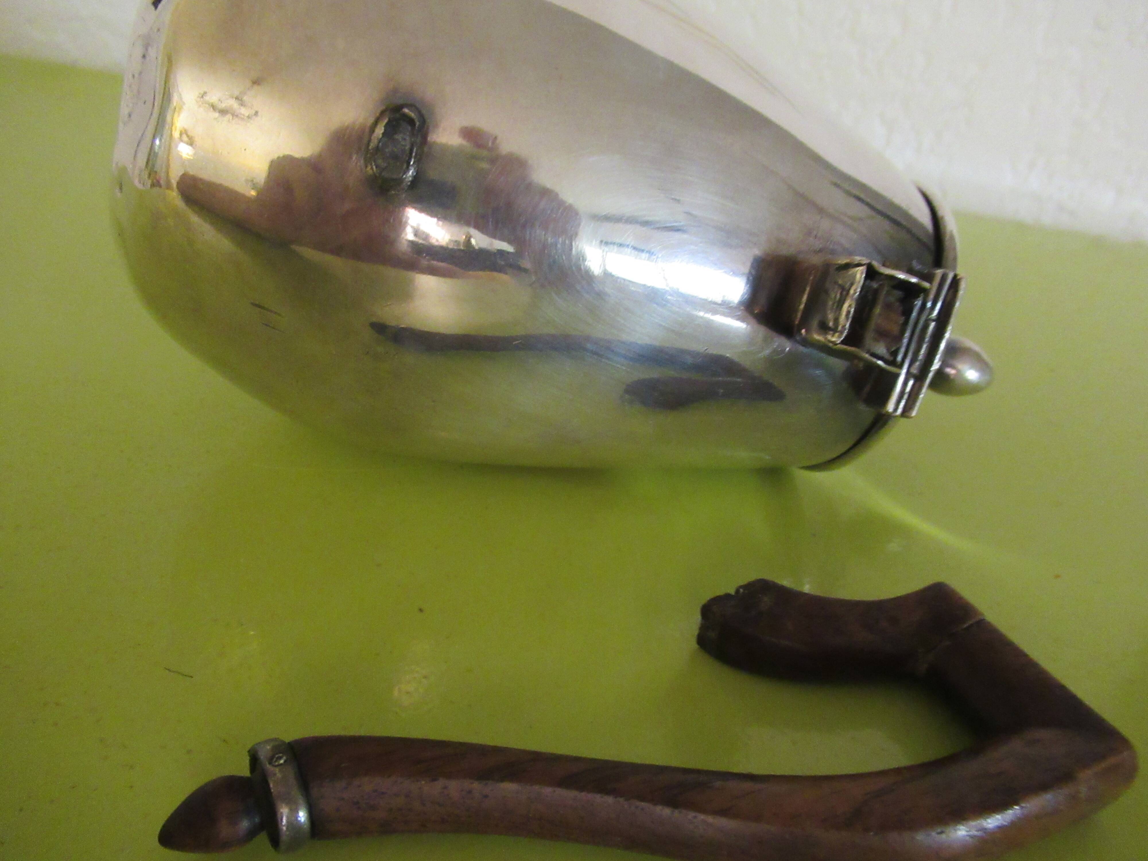 Antique Art Deco silver-plated milk jug - handle to be restored