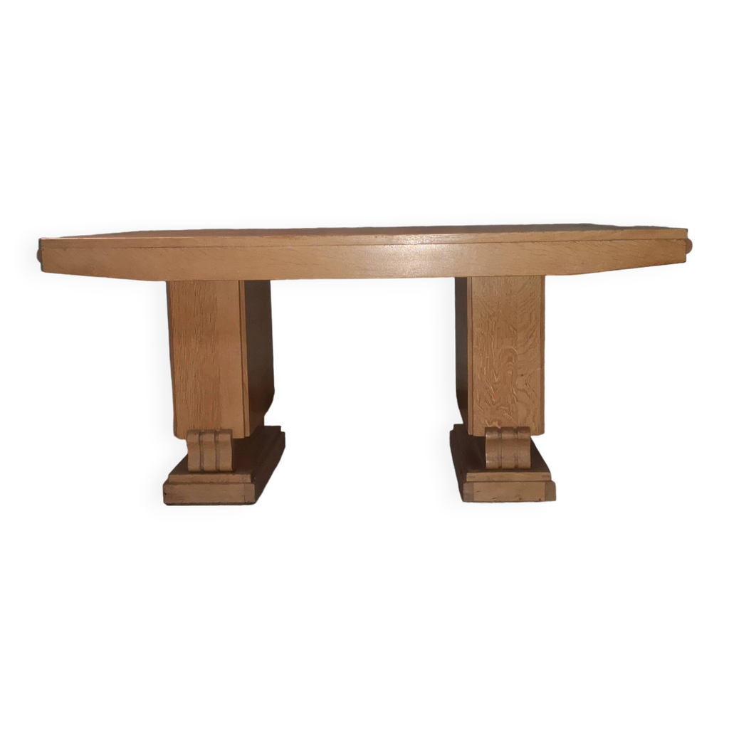 Table chêne moderniste cubique art déco 1940 | Selency