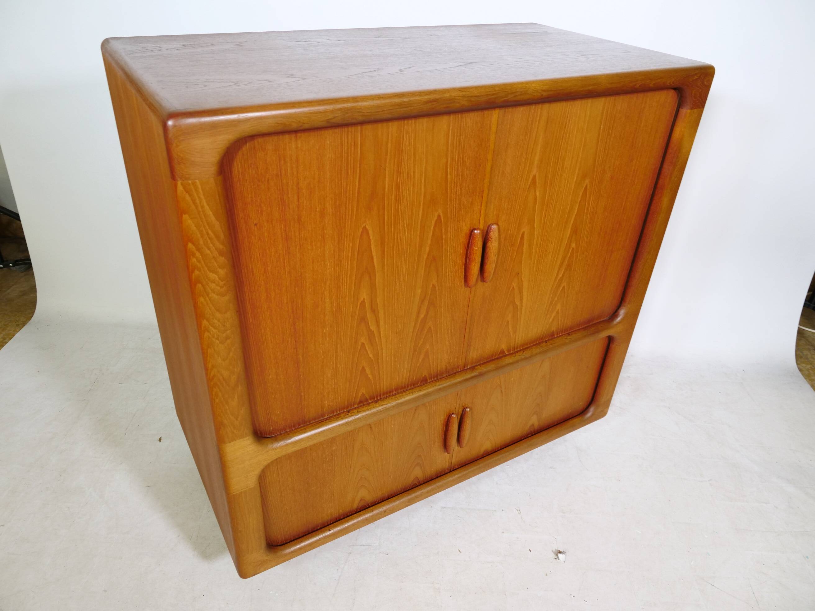 HiFi Highboard with Sliding Doors Sideboard Teak by Dyrlund, 1960s
