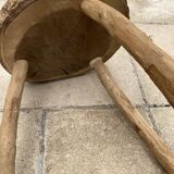 Brutalist coffee table and its stool
