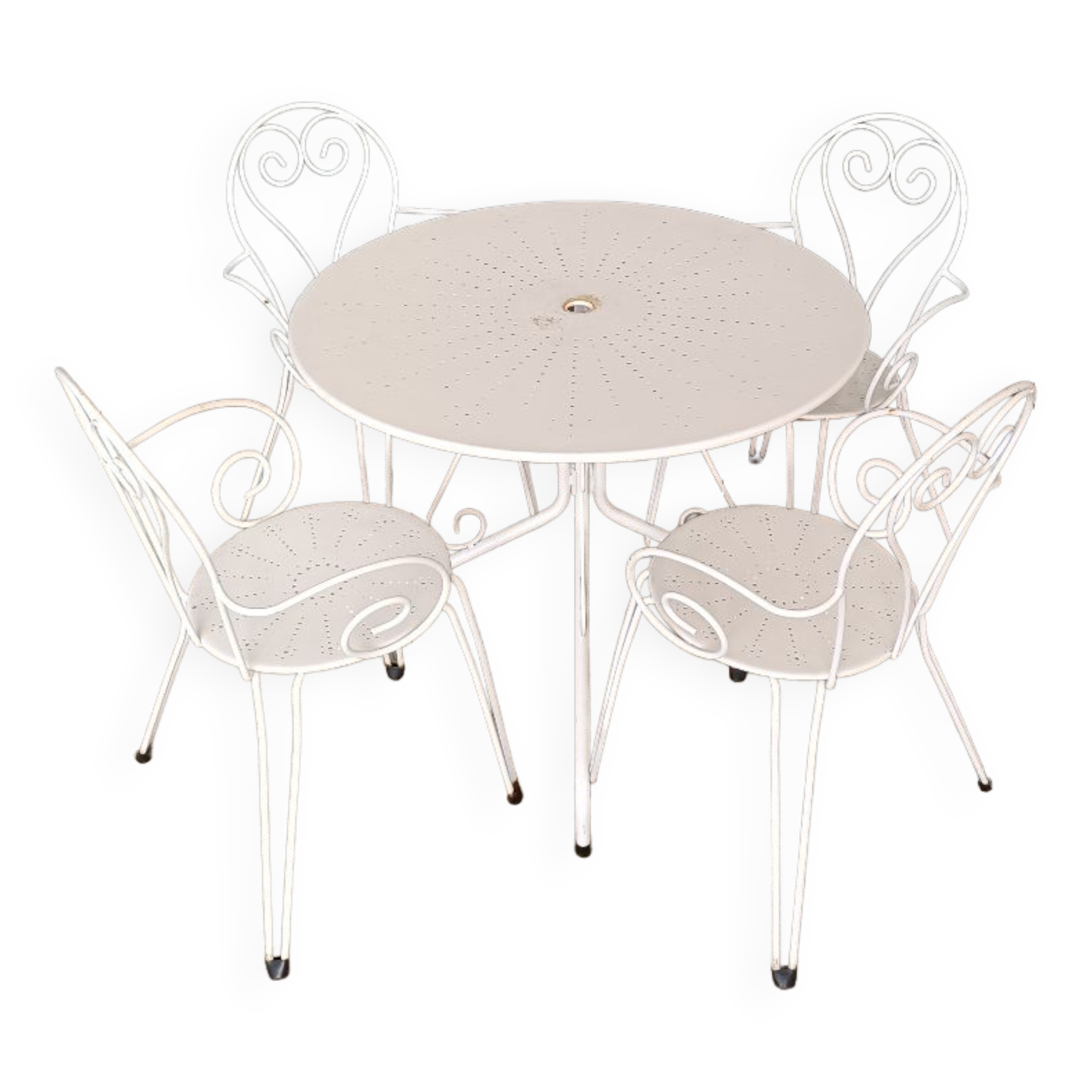 Wrought iron garden furniture