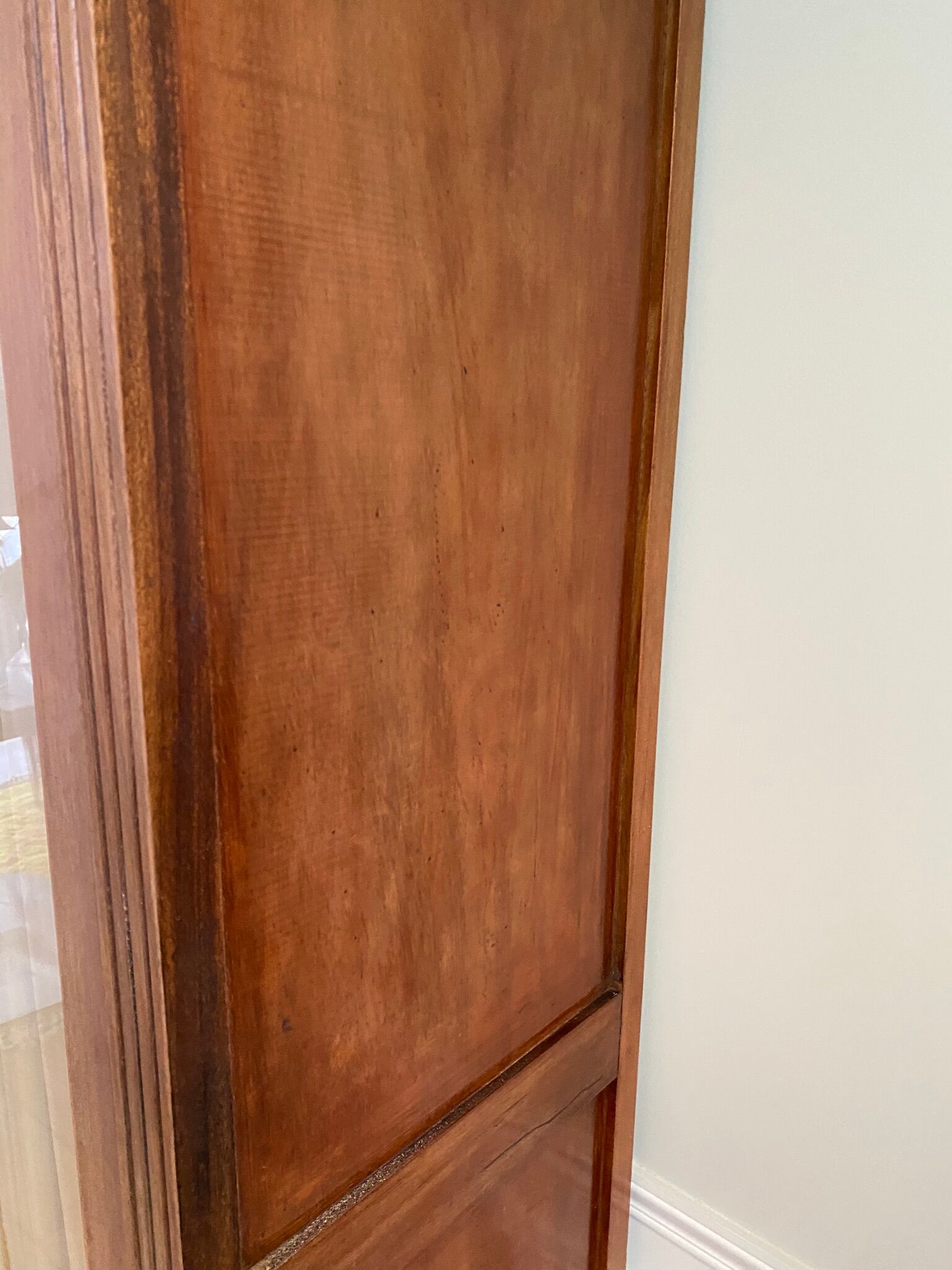 Showcase three vintage glass doors