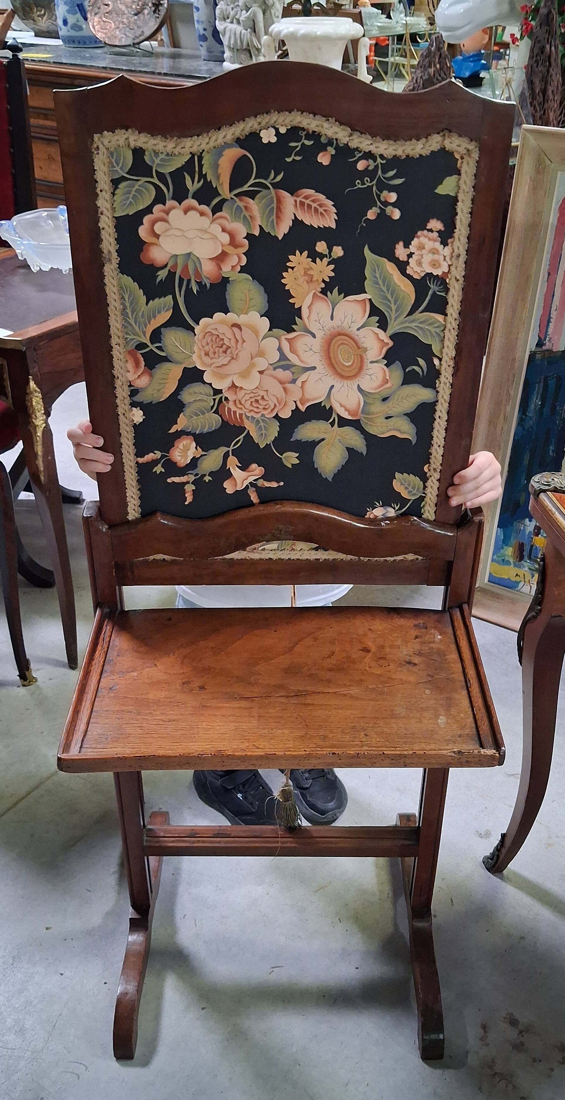 Napoleon III fireplace screen with a discreet shelf – 19th century
