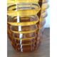 Vase verre ambrée vintage