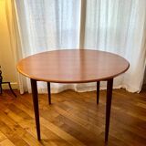 Danish round teak table from the 60s