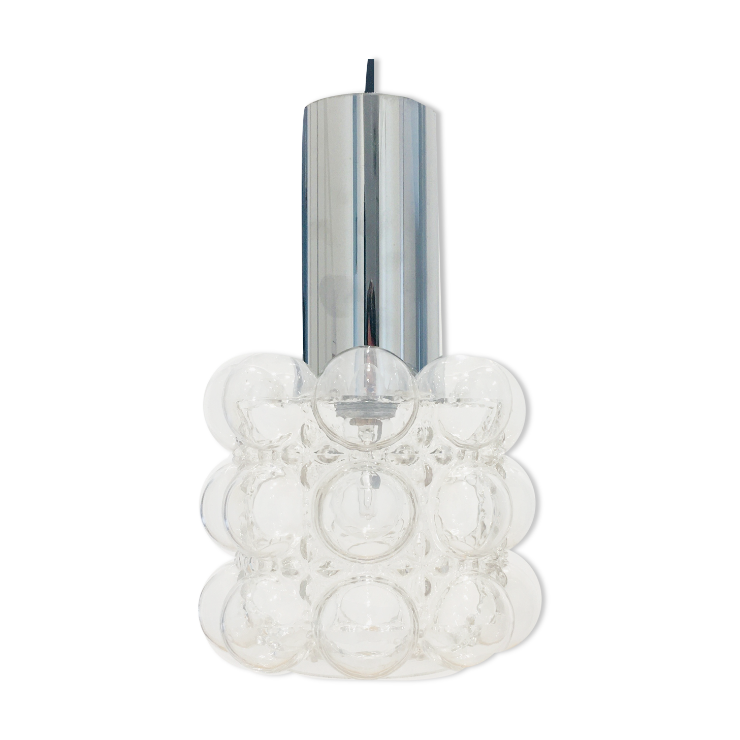Bubble glass pendant By Helena Tynell For Limburg, Germany, 1960s