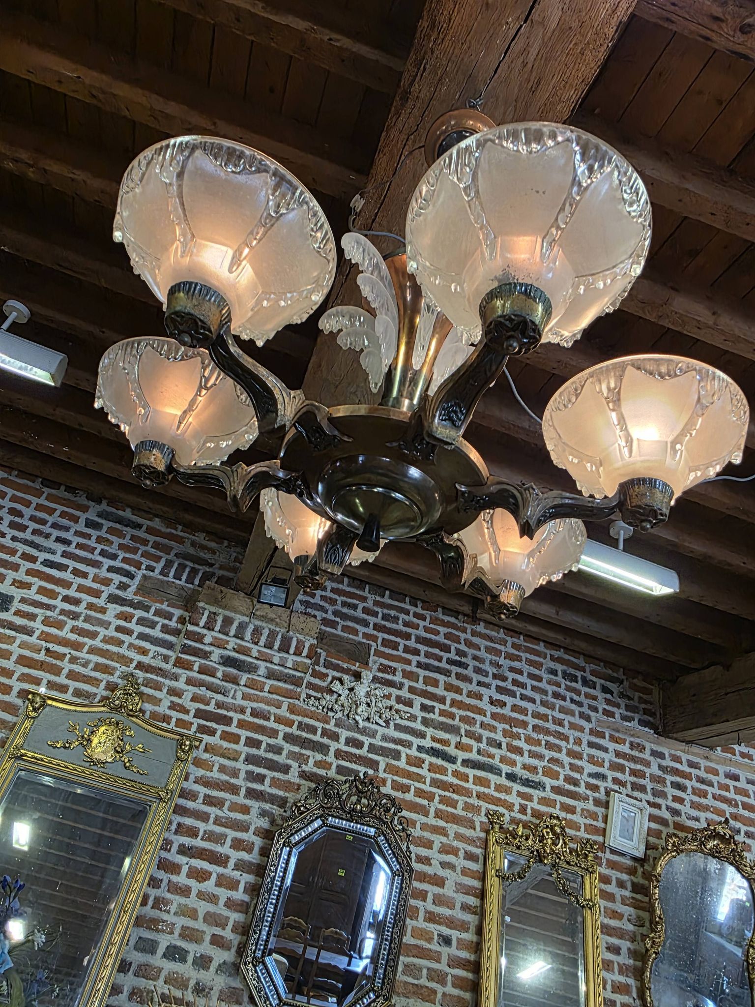 Ezan Art Deco 6-light chandelier