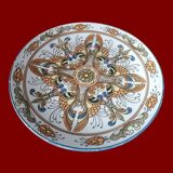 Large round Ibiza earthenware dish.