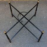Plateau en fer peint et pied pliant table basse
