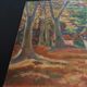 Painting oil on cardboard landscape