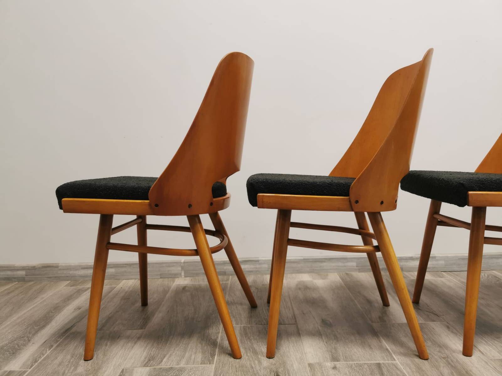 Dining chairs by radomir hoffman for ton, 1950s, set of 4