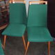 Lot de 4 chaises vintage style scandinave en tissu