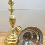 Antique pair of Louis Philippe period candlesticks and torches