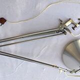 LARGE lamp type "architect" brushed metal and chrome
