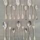 Silver metal cutlery spoons forks small spoons