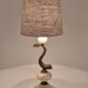 Sculptural table lamp in alabaster with fish/dolphin decoration, Swedish Grace
