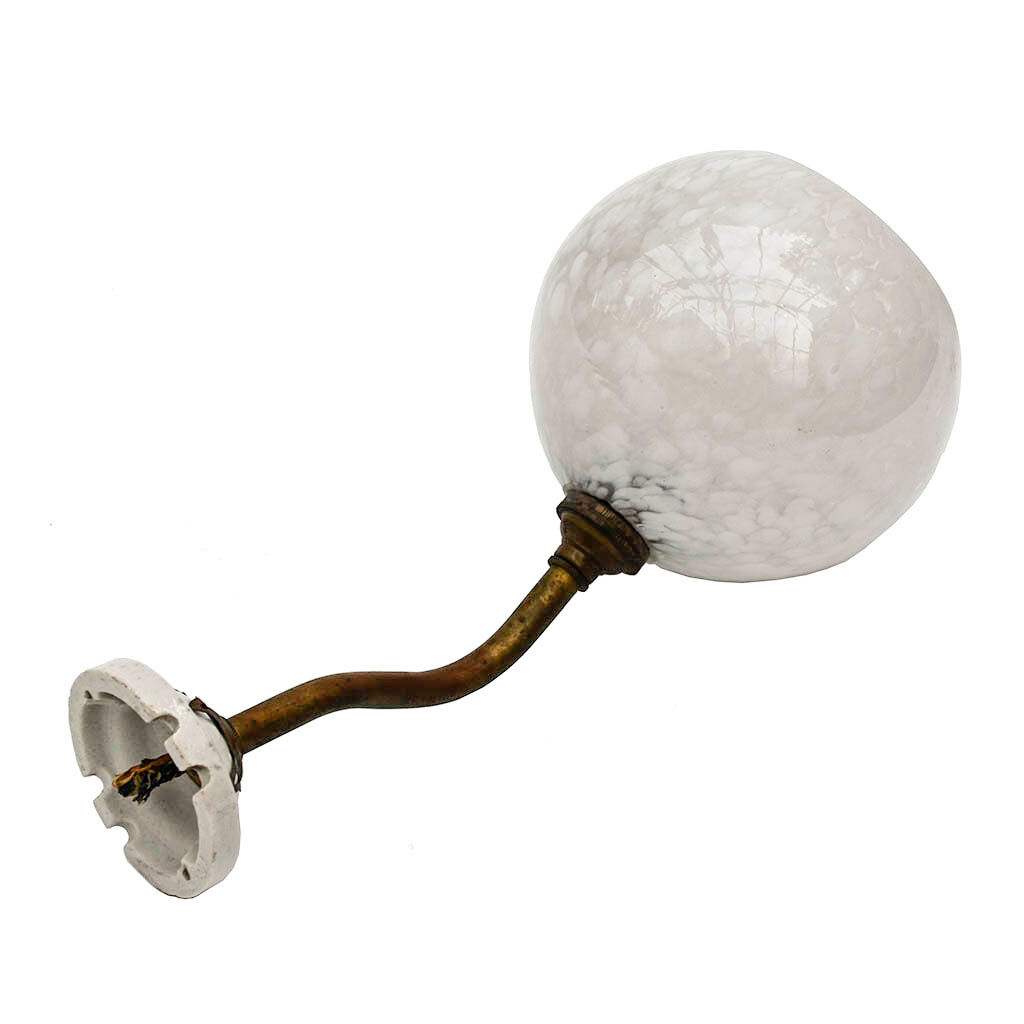 Wall sconce in brass with tulip glass old art deco