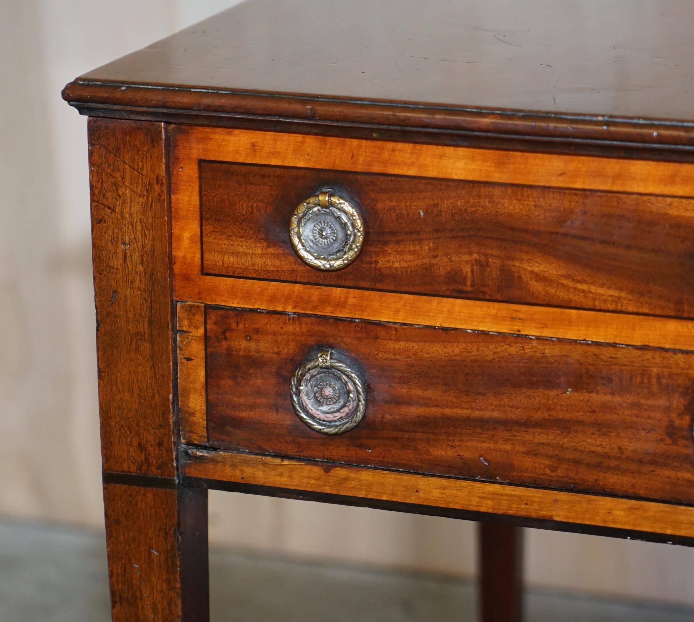 Regency Antique Metamorphic Stair Table with Leather