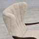 1960s, Danish high-back armchair, genuine sheepskin, reupholstered.