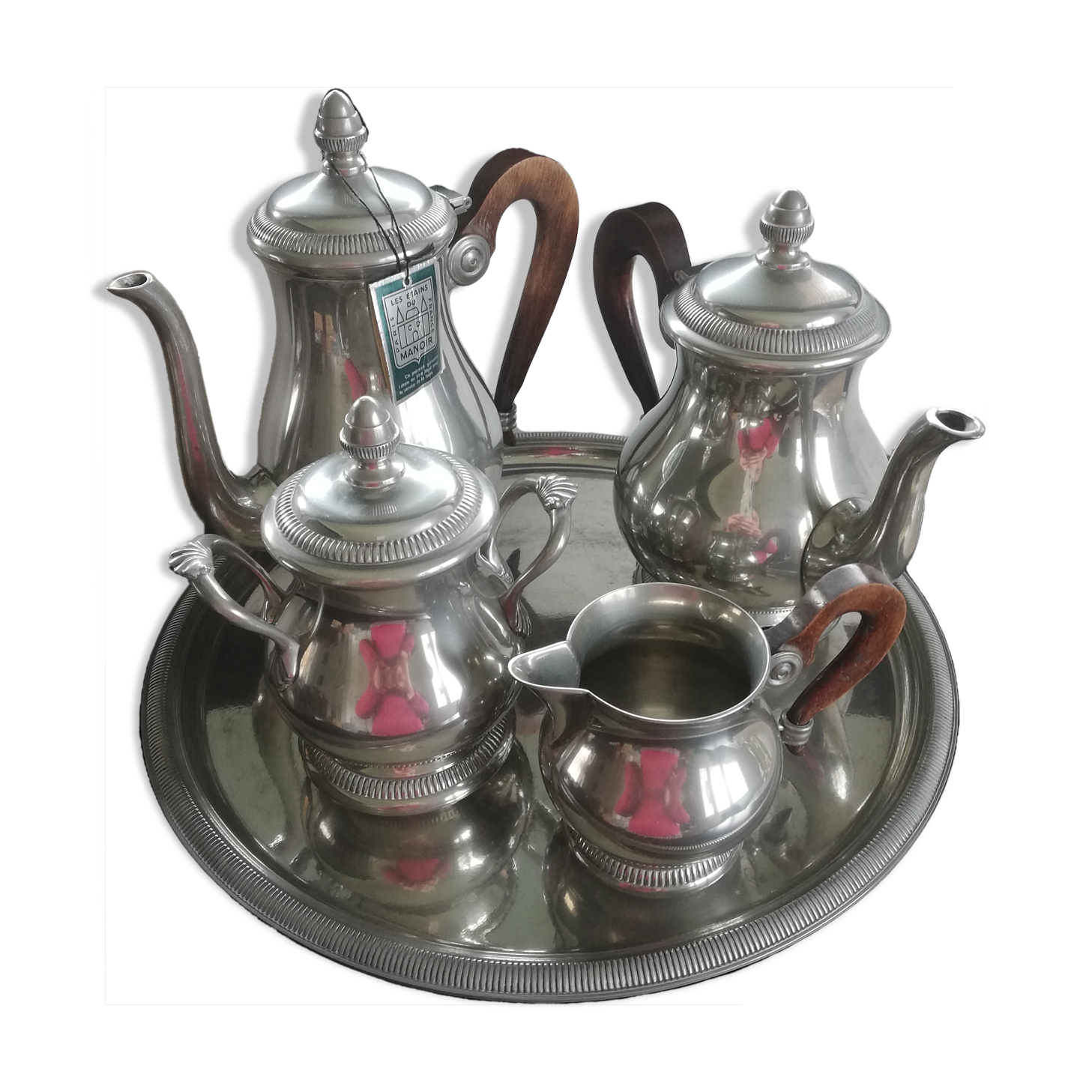 Coffee and tea tray service Les Étains du Manoir.