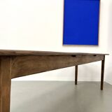 Large solid pine farmhouse table with spindle legs