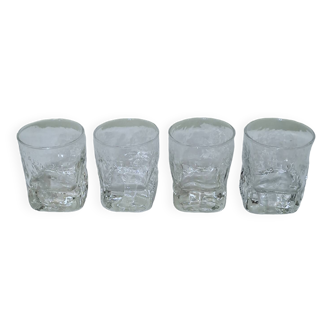 Lot de 4 grands verres à whisky