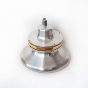 Vintage pendant lamp, chrome aluminium suspension, aluminium lamp, up and down system, space age