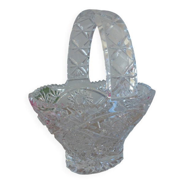 Panier en cristal, années 70