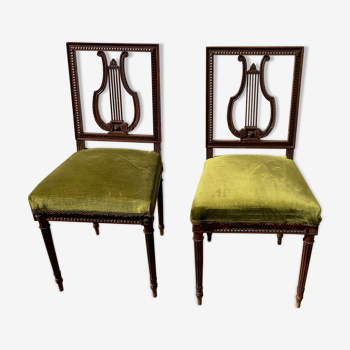 Paire de chaises lyre