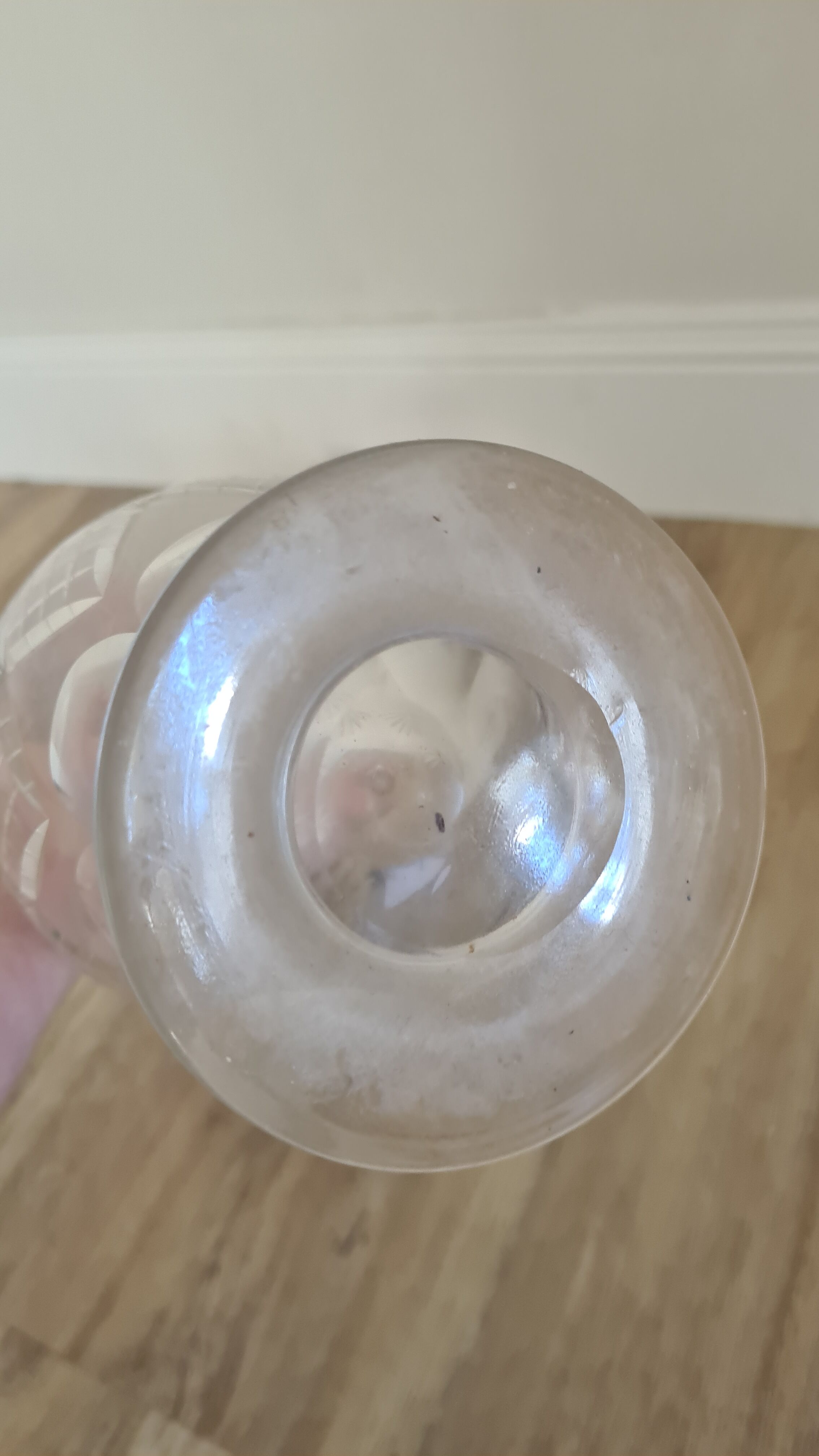 Old glass decanter with stopper