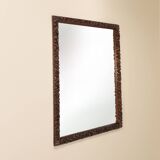 Rare large Antique Baroque or Rococo style hand carved oak mirror, France c