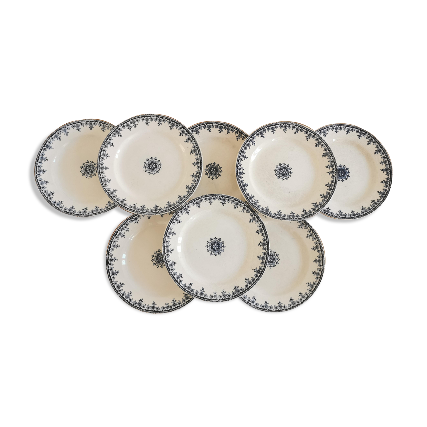 Service of 8 vintage plates in Iron Land