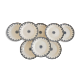 Service of 8 vintage plates in Iron Land