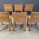 Vintage teak dining chairs set of 6 - 1980s