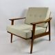 German beige boucle armchair, 1970s